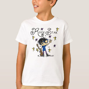 Black Hair Boy Rock Star T-Shirt