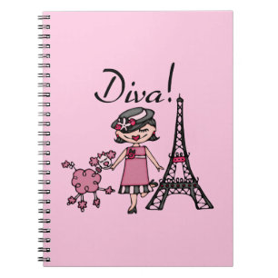 Black Hair Diva Spiral Notebook