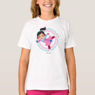 Black Hair Ice Skater - Winter Sports Skating T-Shirt