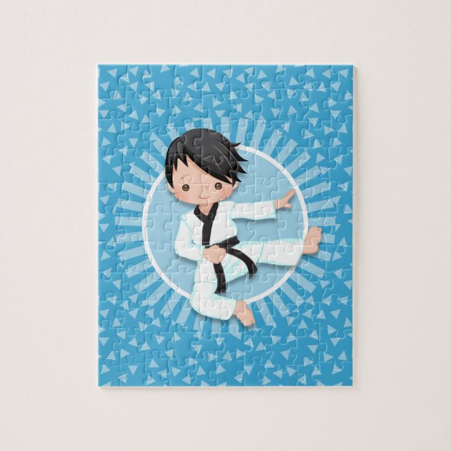 Black Hair Karate Boy Judo Martial Arts Jigsaw Puzzle (Vertical)
