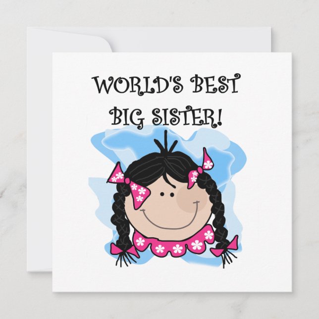 Black Hair World's Best Big Sister Gifts (Front)