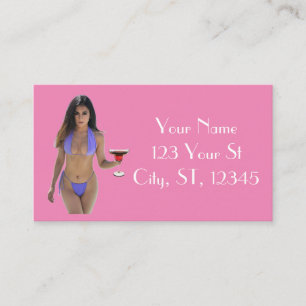 Black-haired Bikini Beauty Thunder_Cove Business Card