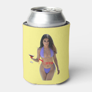 Black-haired Bikini Beauty Thunder_Cove Can Cooler