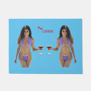 Black-haired Bikini Beauty Thunder_Cove  Doormat
