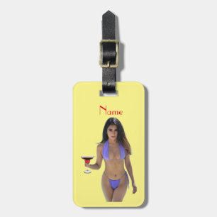 Black-haired Bikini Beauty Thunder_Cove  Luggage Tag
