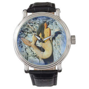 black-haired mermaid watch