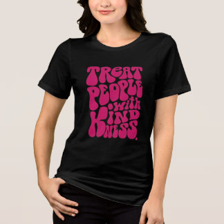 Black half sleeves T-shirt for women's  Tri-Blend Shirt