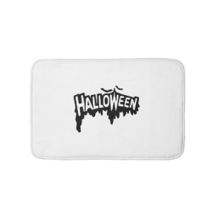 Black Halloween Bath Mat