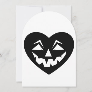 black halloween heart gothic valentine creepy invitation
