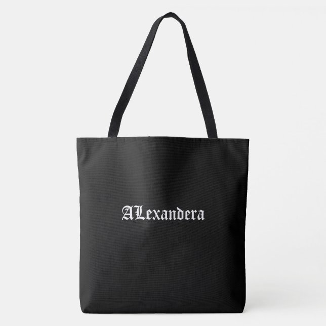 Black Halloween Personalised  Tote Bag (Front)