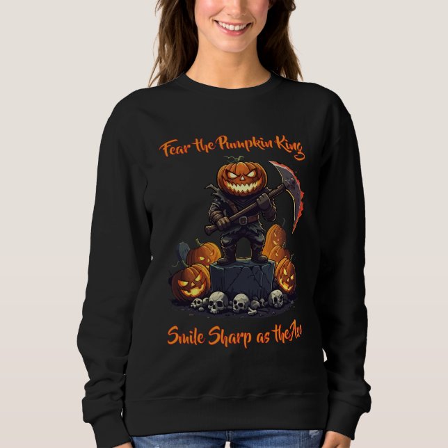 🖤 Black Halloween Pumpkin Kid Sweat 🎃 Sweatshirt (Front)