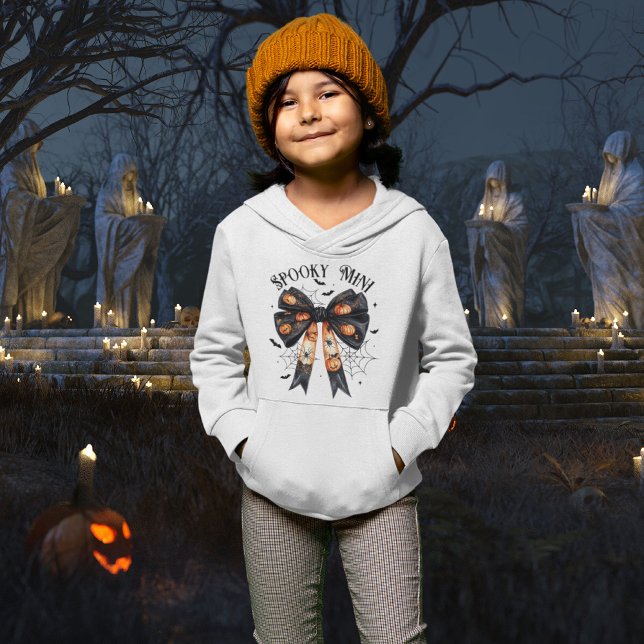 Black Halloween Spooky Mini  Bow Coquette (Black Halloween Spooky Mini Bow Coquette Hoodie)