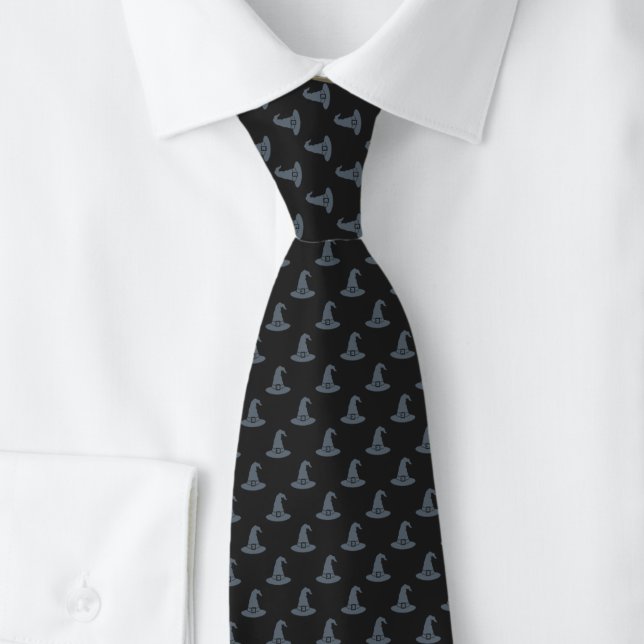 Black Halloween Witch Hat Tie (Creator Uploaded)