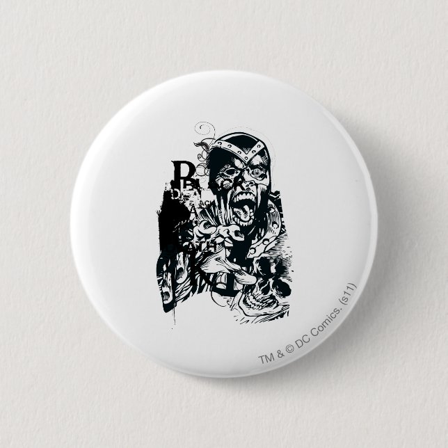 Black Hand and Skull Collage 6 Cm Round Badge (Front)