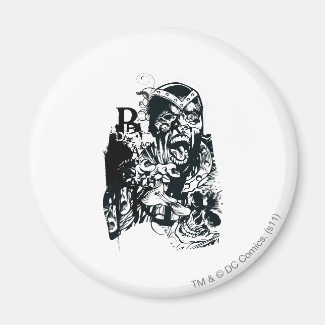 Black Hand and Skull Collage Magnet (Front)