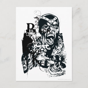 Black Hand and Skull Collage Postcard