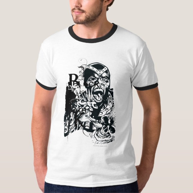 Black Hand and Skull Collage T-Shirt (Front)
