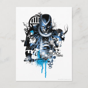 Black Hand - Blue Collage Postcard