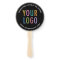 Black Hand Held Fan with Company Logo Custom Print