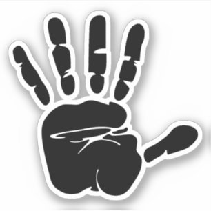 Black hand print sketch
