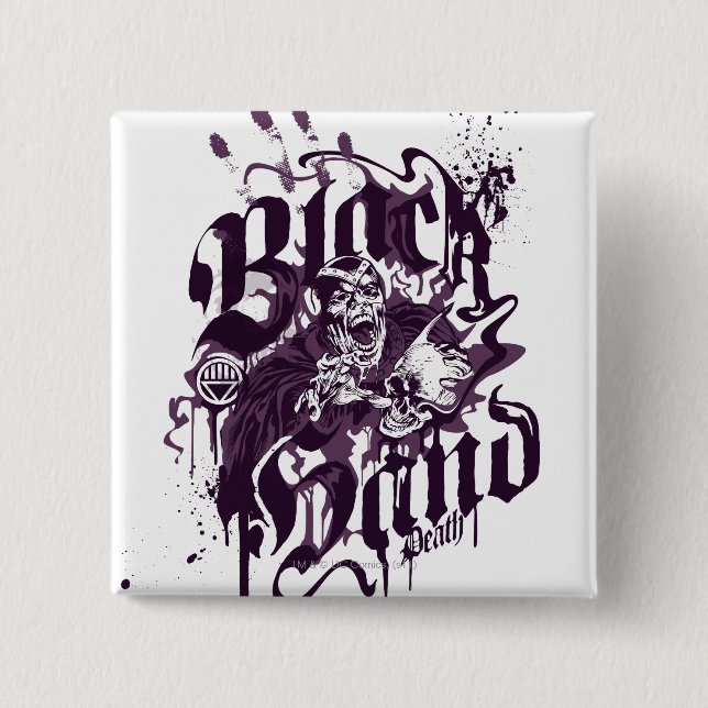 Black Hand - Purple Collage 15 Cm Square Badge (Front)