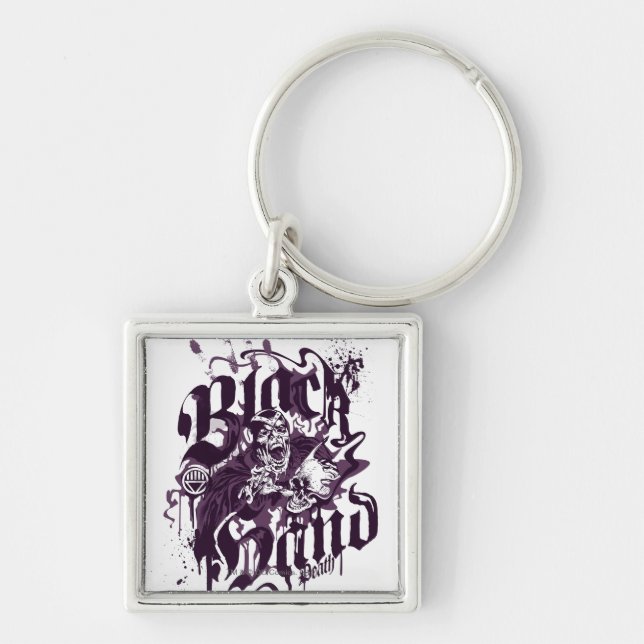 Black Hand - Purple Collage Key Ring (Front)