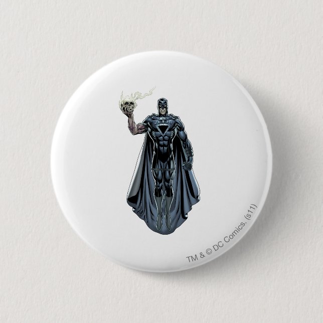 Black Hand with Skull 2 6 Cm Round Badge (Front)