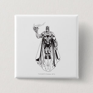 Black Hand with Skull 3 15 Cm Square Badge