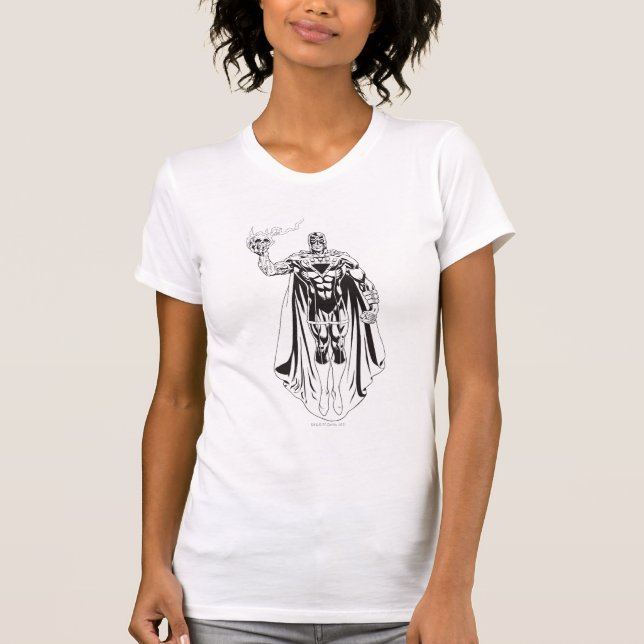 Black Hand with Skull 3 T-Shirt (Front)