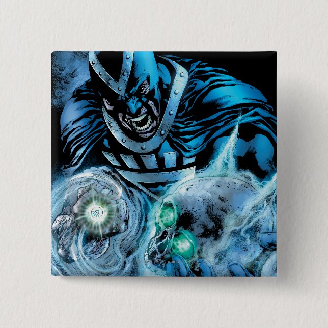 Black Hand with Skull Panel 15 Cm Square Badge (Front)