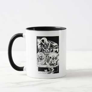 Black Hand with Skull Panel 2 Mug