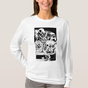 Black Hand with Skull Panel 2 T-Shirt