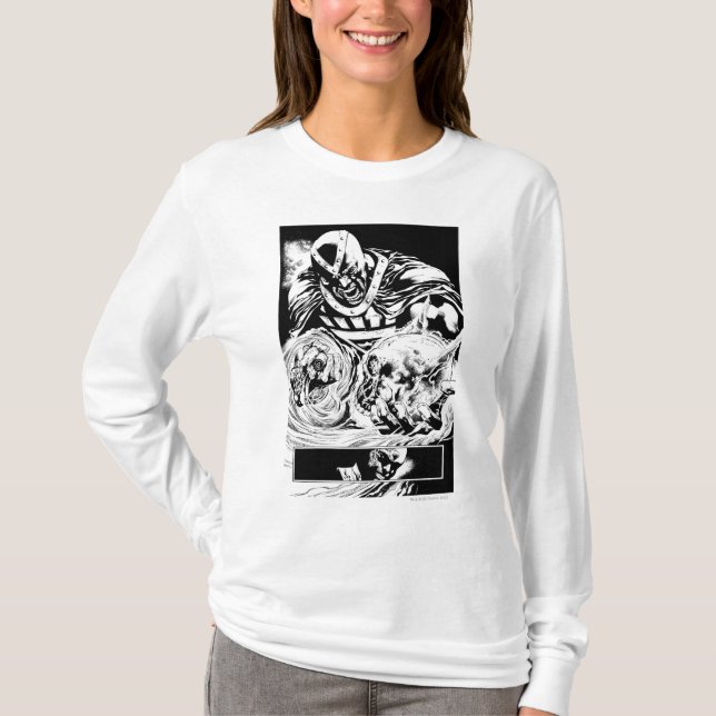 Black Hand with Skull Panel 2 T-Shirt (Front)