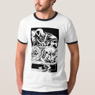 Black Hand with Skull Panel 2 T-Shirt