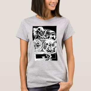 Black Hand with Skull Panel 2 T-Shirt