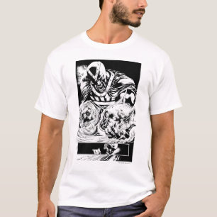 Black Hand with Skull Panel 2 T-Shirt
