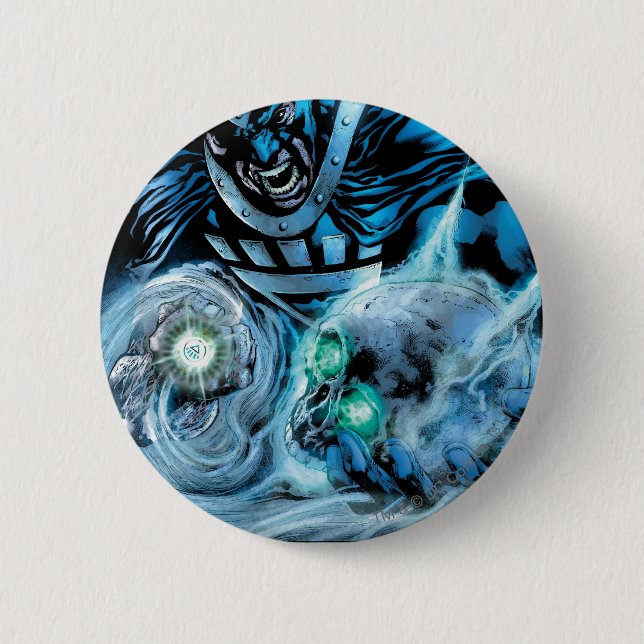 Black Hand with Skull Panel 6 Cm Round Badge (Front)