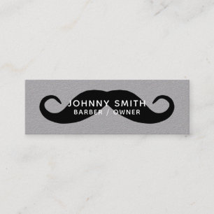 Black Handlebar Moustache Barber Mini Business Card