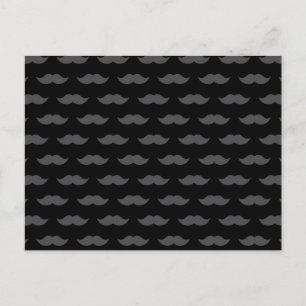 Black Handlebar Moustache Moustache Pattern Postcard
