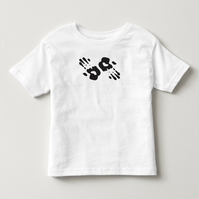 Black Handprints Toddler T-Shirt (Front)