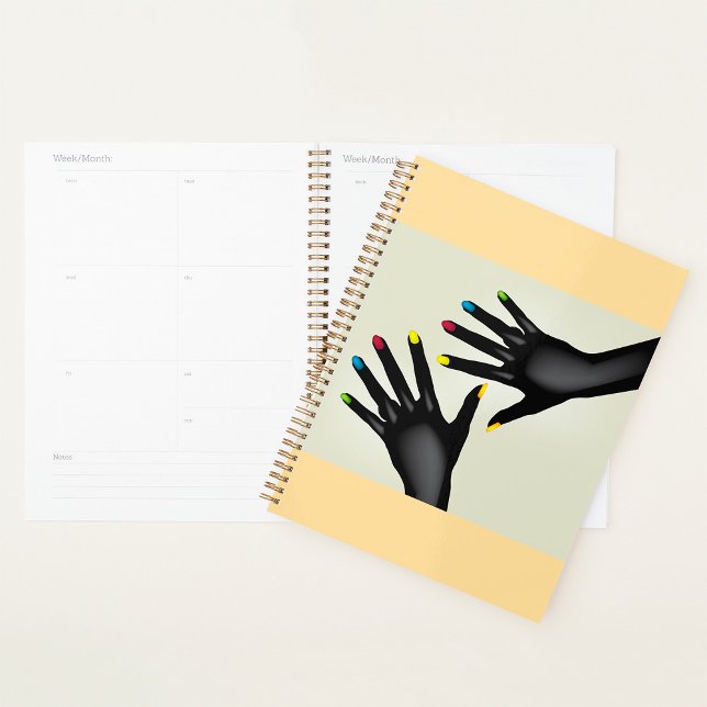 Black Hands with Colourful Nails Pop Art Planner (Creator Uploaded)