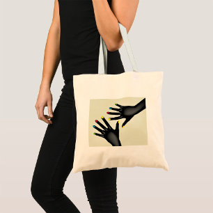 Black Hands With Painted Nails  Tote Bag
