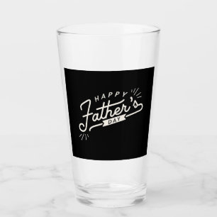 Black Happy Father's Day Glass