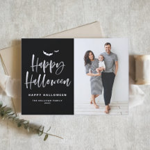Black Happy Halloween Brush Lettering Photo