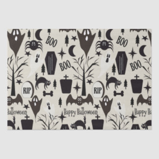 Black Happy Halloween Gift Paper