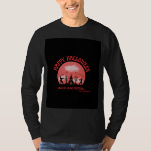 Black Happy Halloween Spooky Club Festival Men's T-Shirt