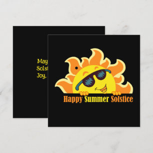 Black happy summer solstice 2026 card