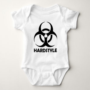 black hardstyle tribal baby bodysuit