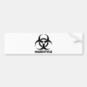 black hardstyle tribal bumper sticker