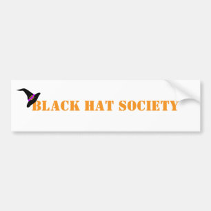 Black Hat Society Halloween Bumper Sticker